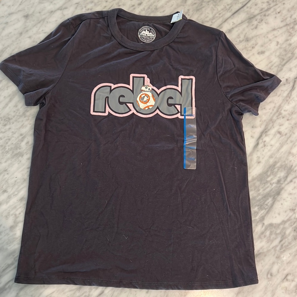 Star Wars T shirt Rebel BB8 Kids Large 12 14 NWT soft Grey